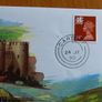 WALES vintage collectable 1990 1 Pound Coin & 24p Welsh Stamp Castle Cover FDC Image 2