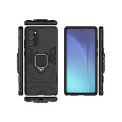For Samsung Galaxy Note 20 / Note 20 5G Cover Hybrid Case Rugged Shockproof Magnet Ring Stand Black New - FHT25SMK5