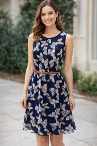 Ladies Butterfly Belted Top/Dress: Size 8