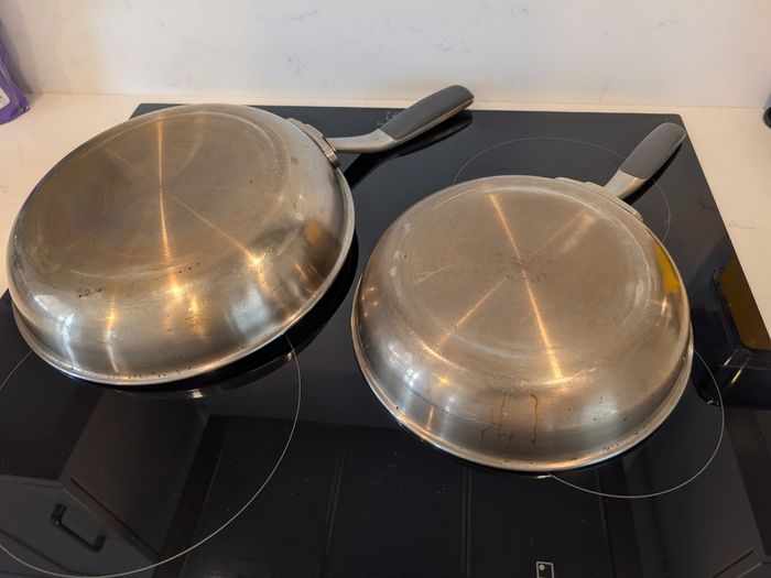 Stainless steel frying pans