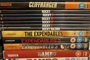 Sylvester Stallone Dvd Collection Bundle Action Drama Rocky Rambo CREED Expendables Etc