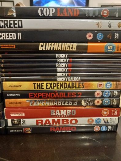 Sylvester Stallone Dvd Collection Bundle Action Drama Rocky Rambo CREED Expendables Etc