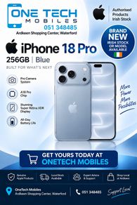 Apple iPhone 18 Pro 256GB Glacier | Unlocked | Brand New Sealed | Irish Model | 1-Year Apple Warranty