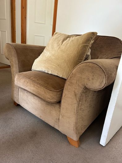 brown armchair