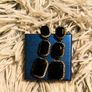 Black Gemstone Drop Earrings Image 6