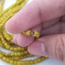 Antique Venetian Yellow Trade 3-5mm Beads Necklace Strands Image 9