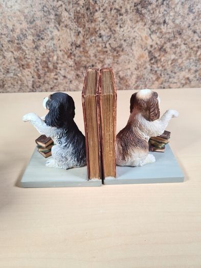 Vintage Puppy Dog bookends the Academy collection hand painted BRAND NEW heavy ceramic man's best friend