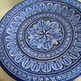 Morocco Decorated Bowl Hand Painted in Fes Terracotta 28 cm. diamter 6 cm, high Image 3