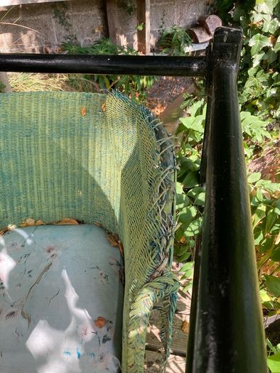 Wicker Chair Neat Heavy Old