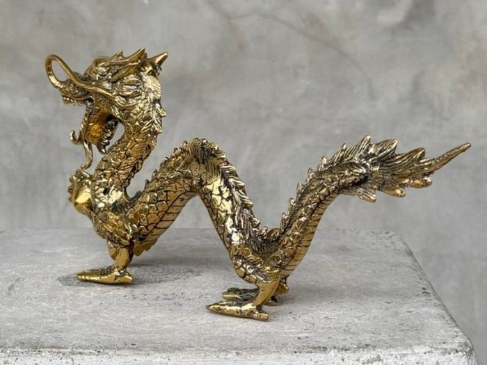 The Dragon And The Pearl - Polished Bronze
