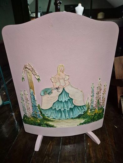 Barbola Vintage Art Deco firescreen