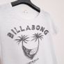 Billabong White Australia Palm Tree Graphic Slub Cotton T-Shirt Top 8UK/36EU Image 6