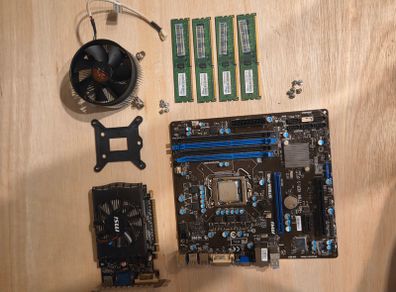 Msi B75ma-p45 + Intel I7-3770 + 16gb Ddr3 + Gt 630 2gb + Cooler