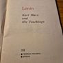 Vintage, 1973. Lenin. Karl Marx and His Teachings. Published in the Soviet Union Image 4