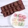 Christmas silicone mould Santa snowman tree stockings candy Image 3