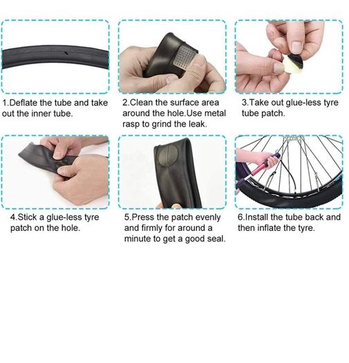 Bike Repair Kit, Bike Tire Repair Tool Kit Contains 16-in-1 Tool, 120Psi Mini Bicycle Pump, Bicycle Tire Patch Kit