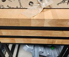 Set of 3 beautiful solid oak nested tables