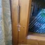 Tall timber Display Cabinet with glass door Image 4
