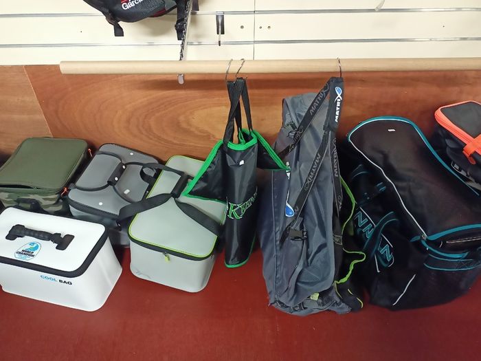 Fishing bait rods lines reels waders lures feeds jackets rod holders and other fishing gear