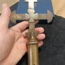 19 th century amazing brass bishops crosier top in the form of a cross Image 4