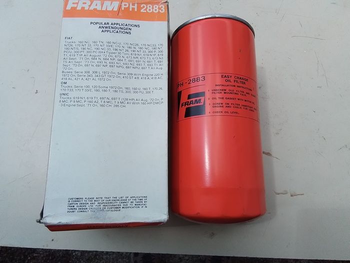 Fiat Commercial Oil Filter.