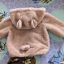 Baby Girls Fur bunny Ears Coat , jacket,Size 6-9 Months Image 5