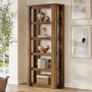 Vinatge Bookcase 180cm Tall Standing Shelf with 6 Tiers Open Shelves Shelf for Office Rustic Brown Image 3