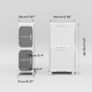 Slim Bathroom Cabinet, Freestanding Plastic Toilet Storage Unit with Door, Waterproof Small Trolley with Wheels for Office, Living Room, Kitchen, Entryway (21W/67H/34D, 2 tier) Image 2