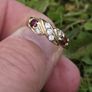 9ct Yellow Gold Garnet & CZ Dress Ring Image 5