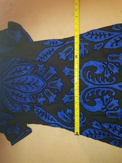 French Connection size uk8-10 black and blue beaded dress