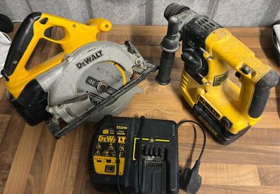 Dewalt 24v SDS Drill and 165mm circular saw with 2 batts
