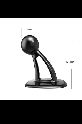180 Degree Adjustable Adhesive 17mm Ball Head Mount Bracket for Car Dashboard Windshield Wireless Charger Magnetic Phone Holder