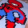 Spiderman Inspired chunky knit blanket - Handmade Image 2