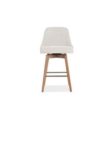 Cream Boucle Fabric Barstool