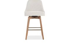 Cream Boucle Fabric Barstool