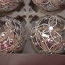 4 X Christmas Tree Decorations with Glitter Image 2
