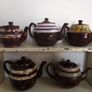 Fabulous Collection of Five Brown Betty Style Teapots, Different Styles, Different Shapes, Different Makers, For Sale as a Set Only, All Have Some Damage - Display Only!! Image 7