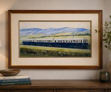 Leslie Carr (1891 to1969) Original GNR(I) Railway Artwork: AEC Railcar No. 601