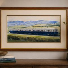 Leslie Carr (1891 to1969) Original GNR(I) Railway Artwork: AEC Railcar No. 601