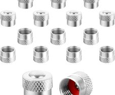 NEW SALE | 16 PCS Metal Valve Caps, Seal Tyre Valve Caps Car Metal Dust Valve Caps Car Valve Caps with Rubber Ring Valve Covers Replacement for Car Valve Caps for Car Motorcycle Bicycle Scooter, Silver