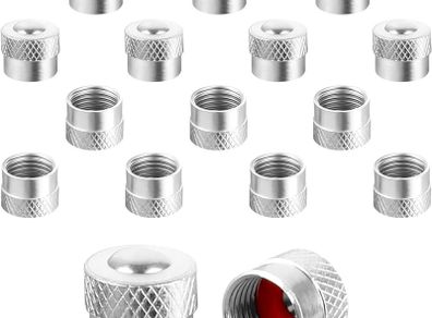 NEW SALE | 16 PCS Metal Valve Caps, Seal Tyre Valve Caps Car Metal Dust Valve Caps Car Valve Caps with Rubber Ring Valve Covers Replacement for Car Valve Caps for Car Motorcycle Bicycle Scooter, Silver