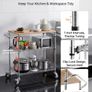 Kitchen Utility Cart, 3 Tier Heavy Duty Adjustable Image 3