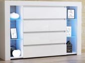 LED Sideboard With 4 Drawers Modern Sideboard With LED lights LED Cabinet Living Room High Gloss Sideboard
