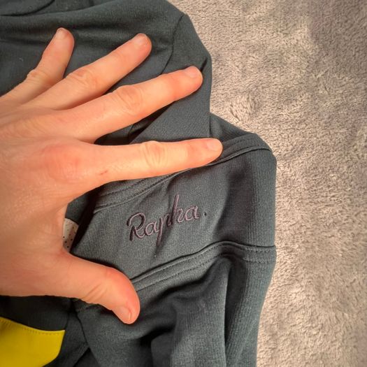RAPHA Brevet Jersey Womens Small Blue Full Zip Long Sleeve Jacket Wool Blend