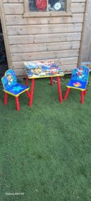Paw patrol table and chairs.