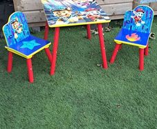 Paw patrol table and chairs.