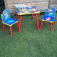 Paw patrol table and chairs.