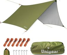 FREE EXPRESS SHIPPING Rain Fly Tent Tarp Hammock Hexagonal,Lightweight Waterproof Camping Shelter, Portable Windproof Snowproof Tarpaulin for Snow Sunshade for Camping Outdoor Travel
