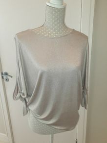 Next silver colour cold shoulder top uk8 bnwot