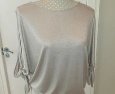 Next silver colour cold shoulder top uk8 bnwot